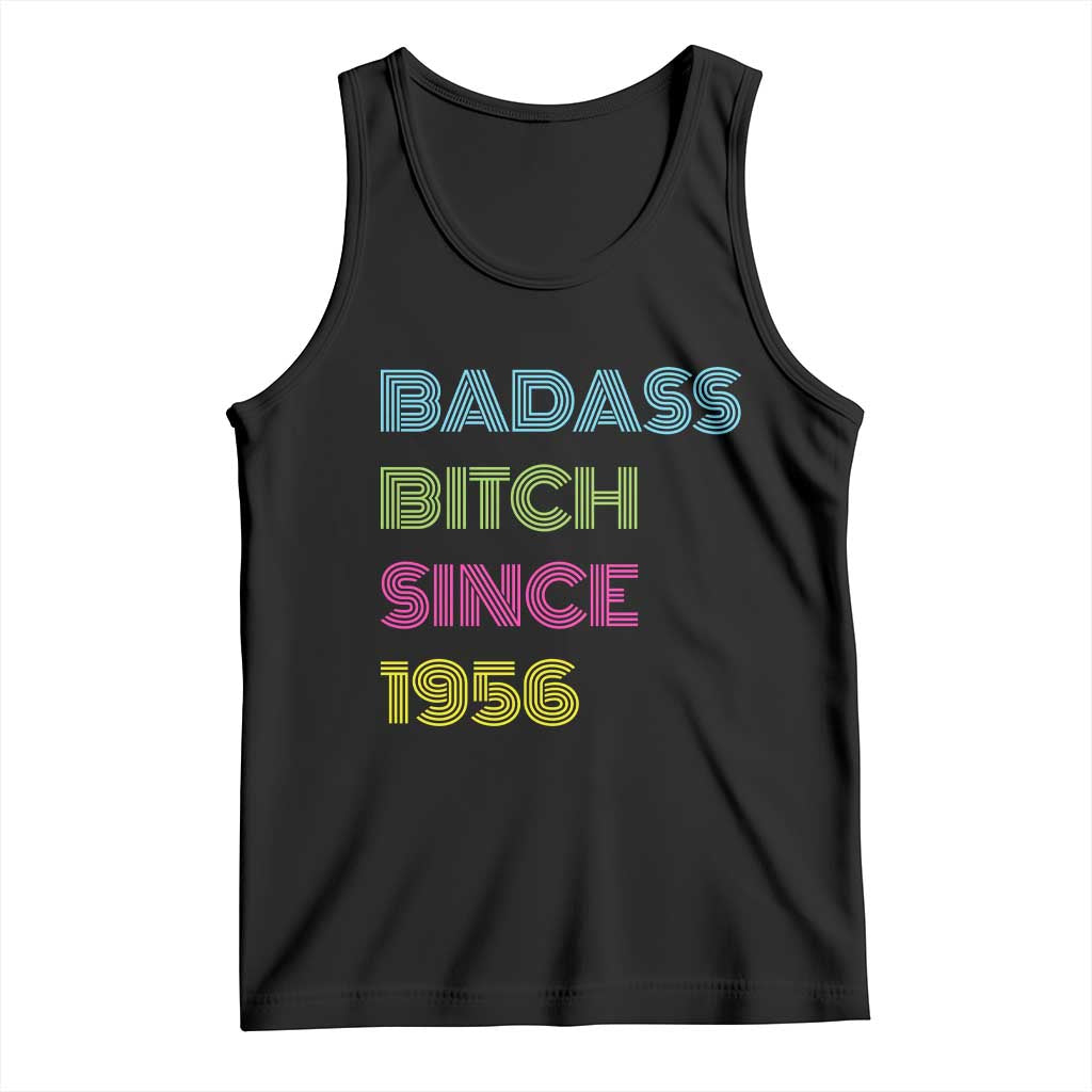 Funny 70th Birthday Tank Top Retro Vintage Badass Bih Since 1956 TS10 Black Print Your Wear