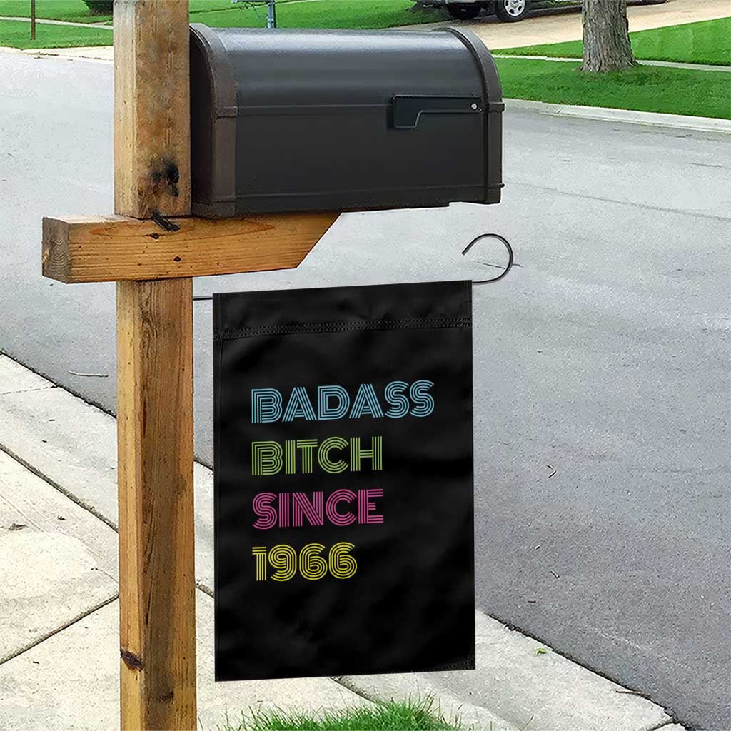 Funny 60th Birthday Garden Flag Retro Vintage Badass Bih Since 1966 TS10 Print Your Wear