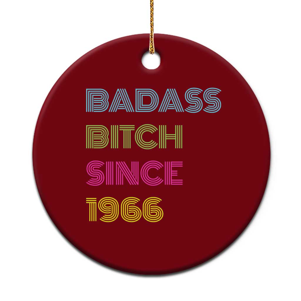 Funny 60th Birthday Ceramic Ornament Retro Vintage Badass Bih Since 1966 TS10 1pc Red Print Your Wear