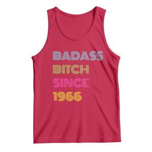 Funny 60th Birthday Tank Top Retro Vintage Badass Bih Since 1966 TS10 Red Print Your Wear