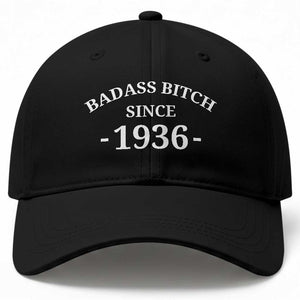 Funny 90th Birthday Baseball Cap Badass Bih Since 1936 TS10 Print Your Wear
