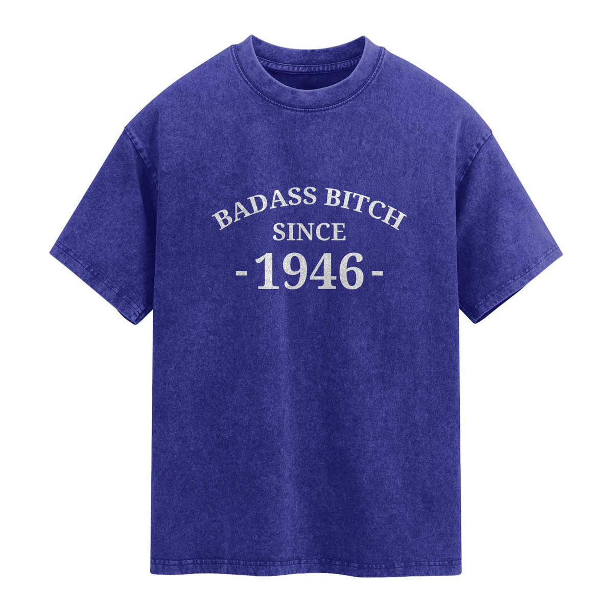 Funny 80th Birthday Washed Cotton T-Shirt Badass Bih Since 1946