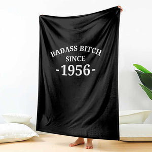 Funny 70th Birthday Throw Blanket Badass Bih Since 1956 TS10 Print Your Wear