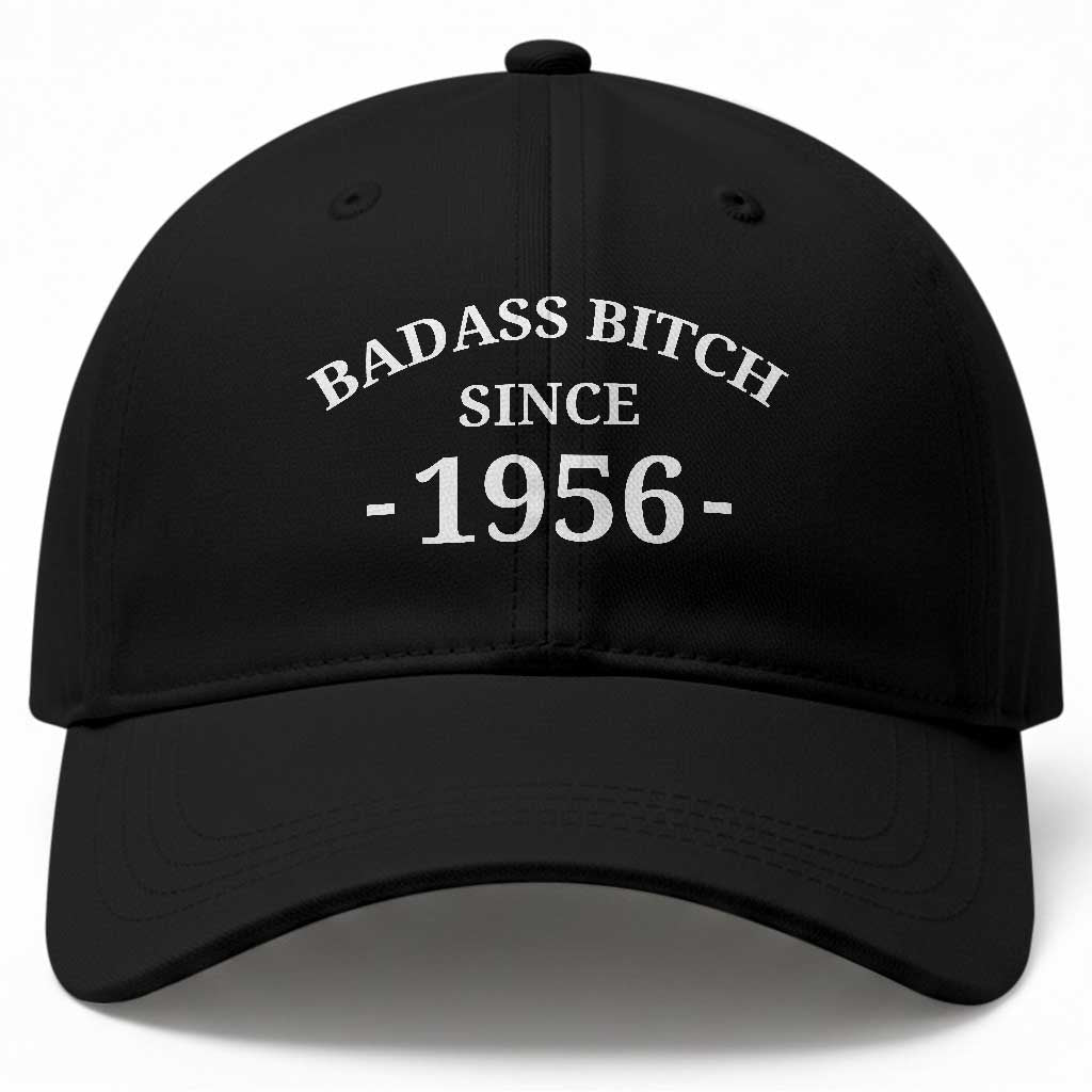 Funny 70th Birthday Baseball Cap Badass Bih Since 1956 TS10 Print Your Wear