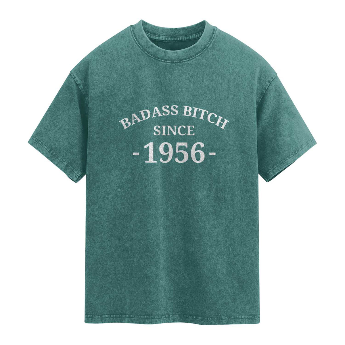 Funny 70th Birthday Washed Cotton T-Shirt Badass Bih Since 1956