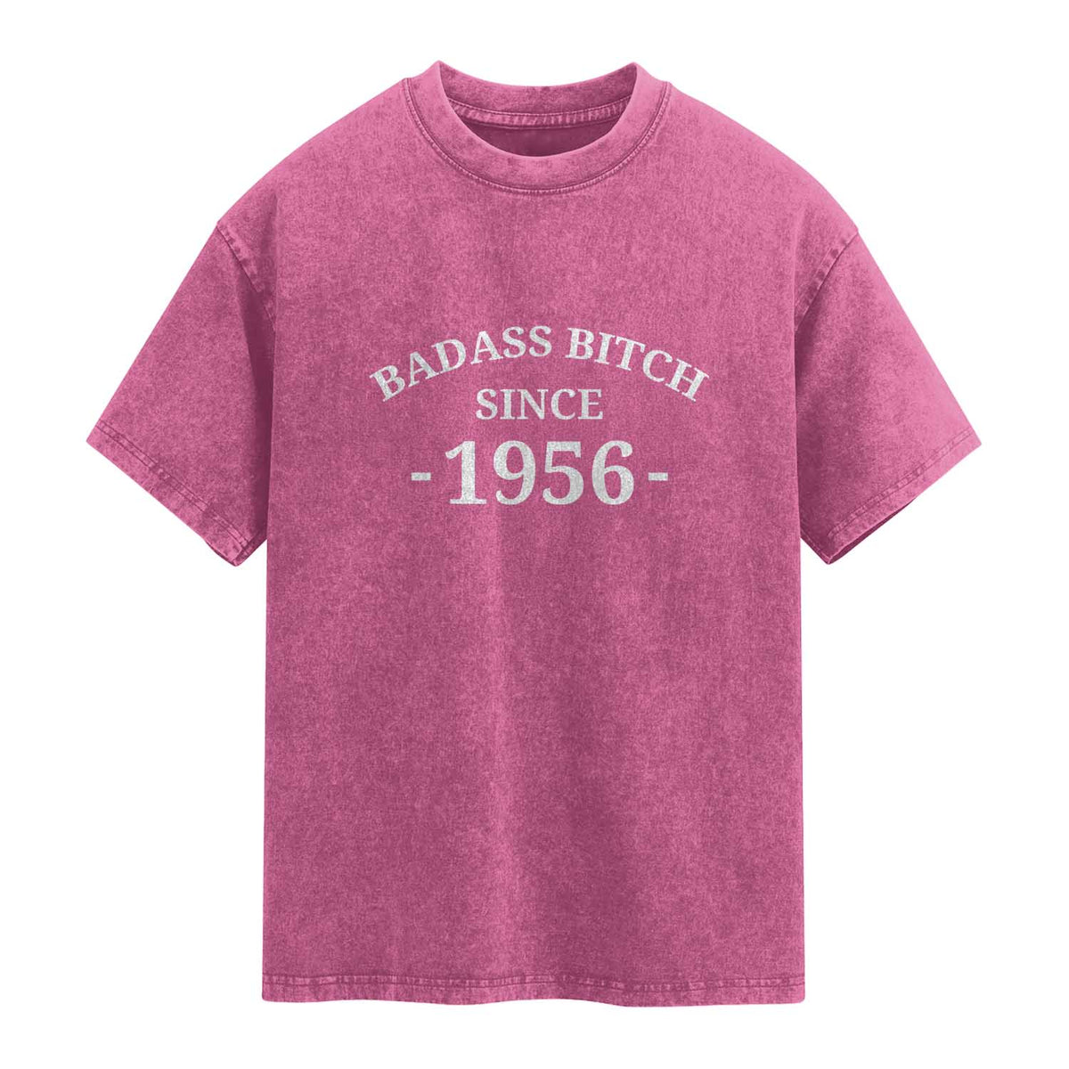 Funny 70th Birthday Washed Cotton T-Shirt Badass Bih Since 1956