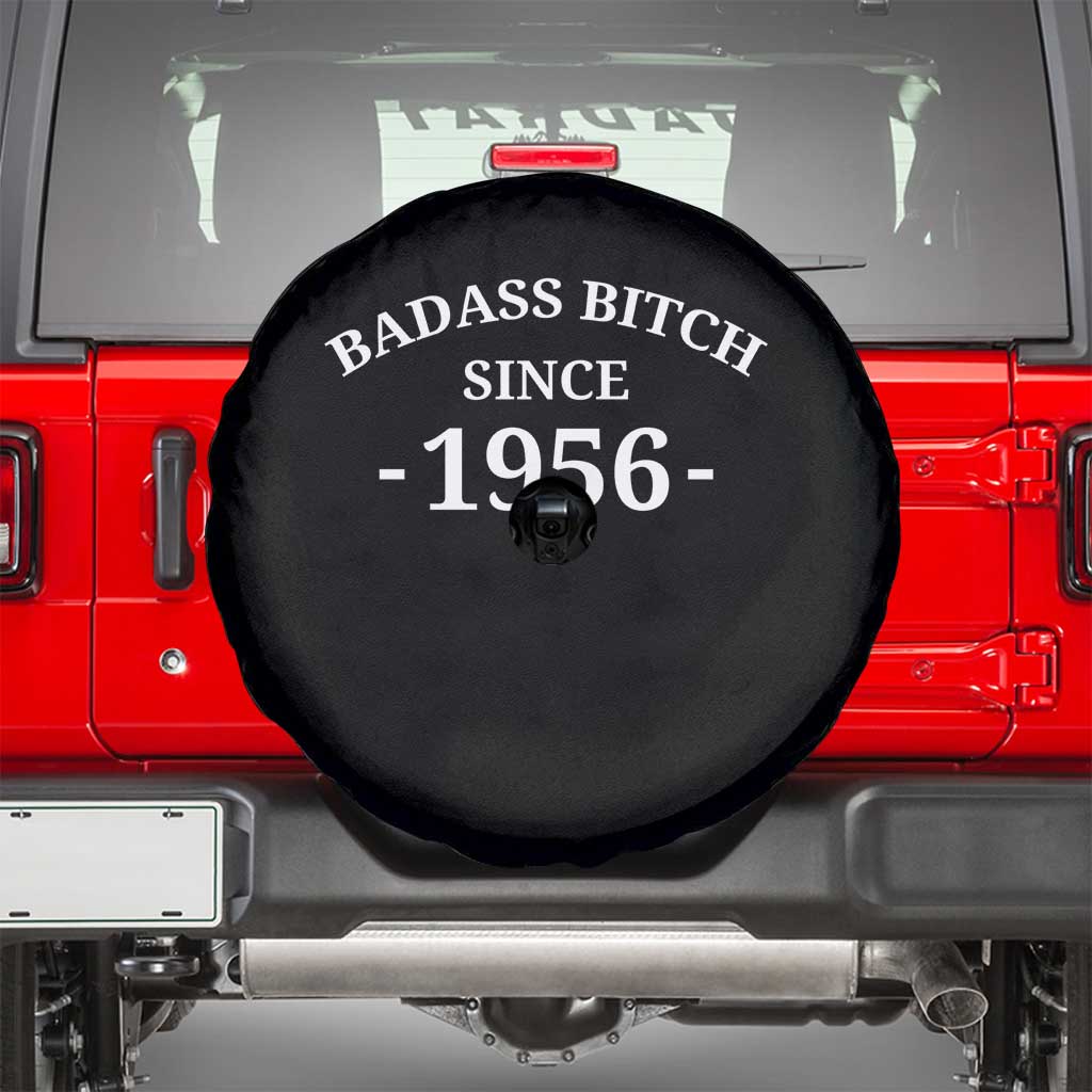 Funny 70th Birthday Spare Tire Cover Badass Bih Since 1956 TS10 Black Print Your Wear
