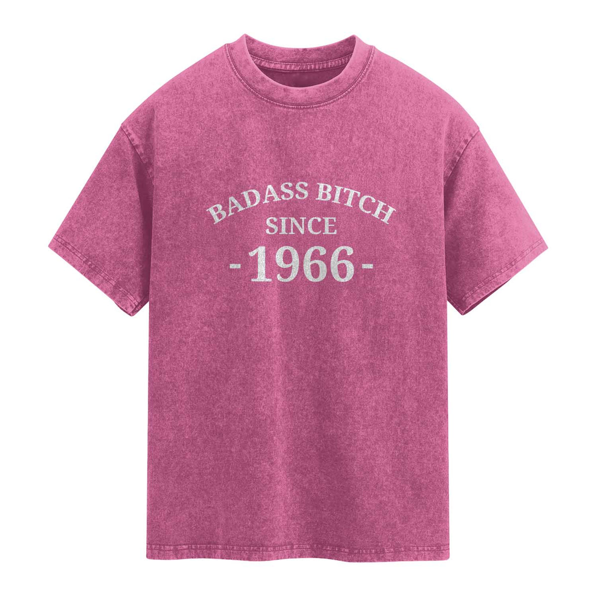 Funny 60th Birthday Washed Cotton T-Shirt Badass Bih Since 1966