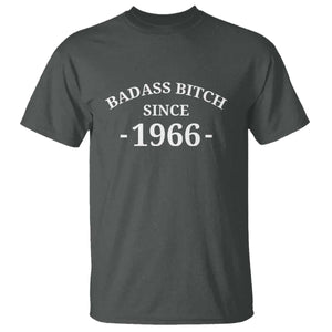 Funny 60th Birthday T Shirt Badass Bih Since 1966 TS10 Dark Heather Print Your Wear