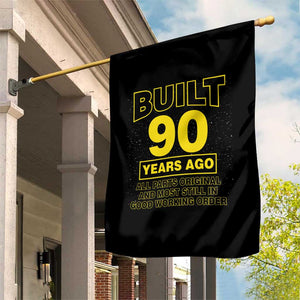 Funny 90th Birthday Garden Flag Galaxy Built 90 Years Ago Parts Original TS10 Print Your Wear
