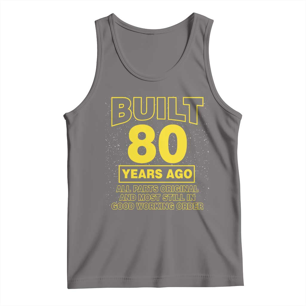 Funny 80th Birthday Tank Top Galaxy Built 80 Years Ago Parts Original TS10 Deep Heather Print Your Wear