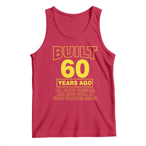Funny 60th Birthday Tank Top Galaxy Built 60 Years Ago Parts Original TS10 Red Print Your Wear