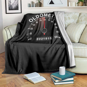 Funny 60th Birthday Throw Blanket Oldometer Odometer 60 Year Old Joke TS10 Print Your Wear