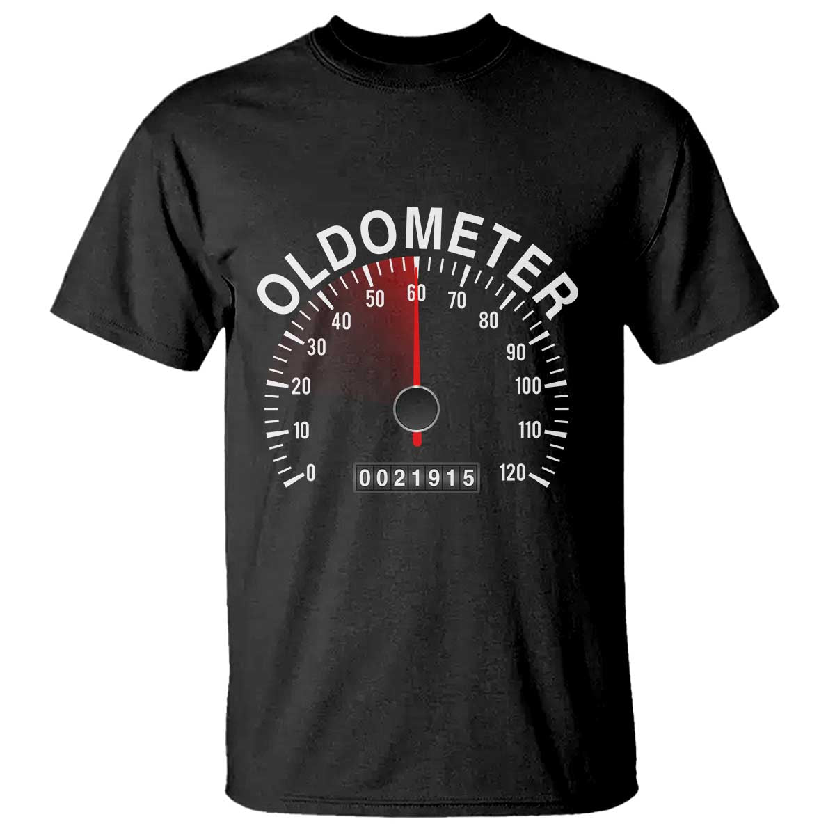 Funny 60th Birthday T Shirt Oldometer Odometer 60 Year Old Joke TS10 Black Print Your Wear
