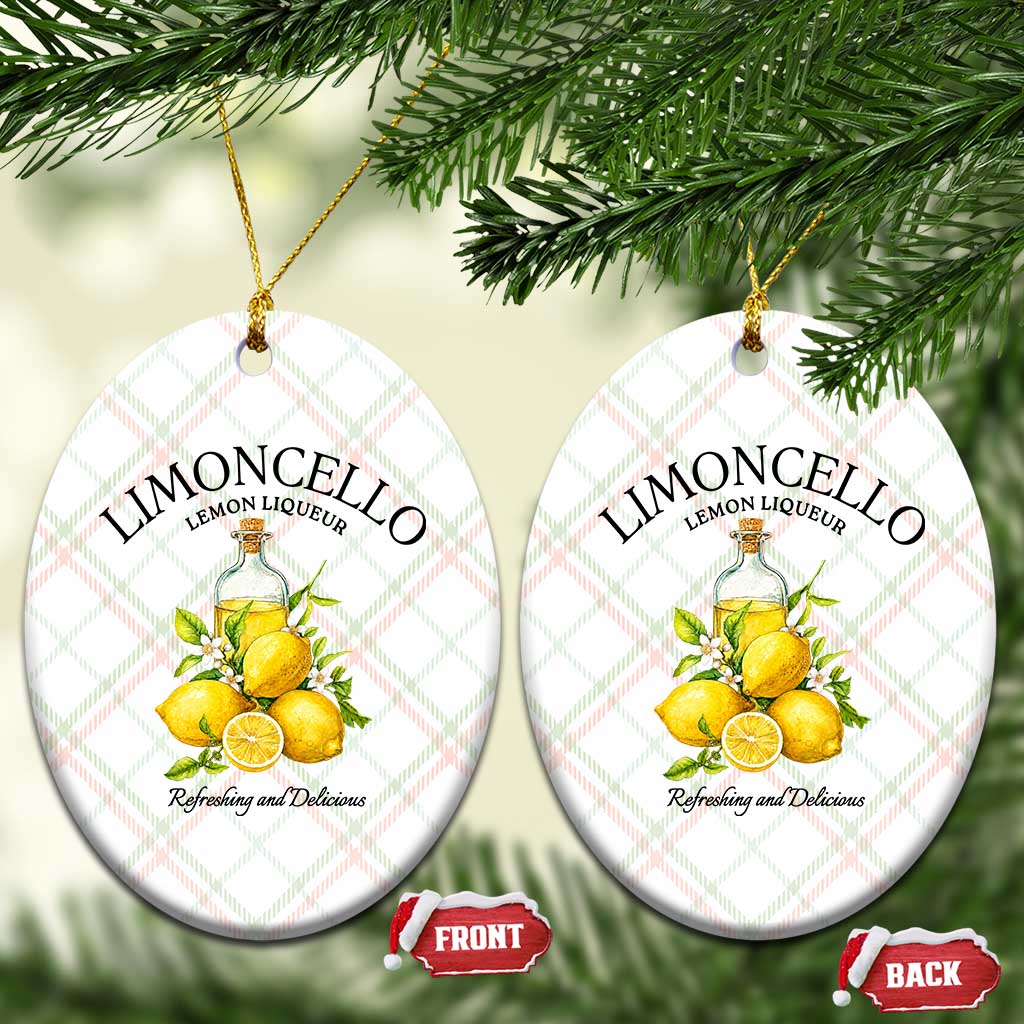 Vintage Limoncello Lemon Liqueur Ceramic Ornament Italian Summer Letter Fruit Printed Graphic TS10 Print Your Wear
