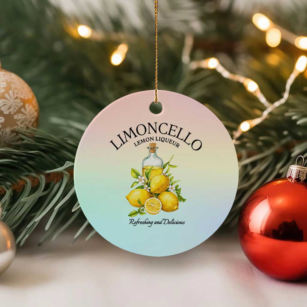 Vintage Limoncello Lemon Liqueur Ceramic Ornament Italian Summer Letter Fruit Printed Graphic TS10 1pc Pastel Print Your Wear