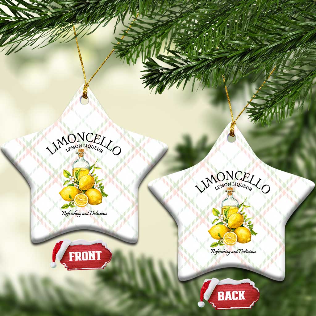 Vintage Limoncello Lemon Liqueur Ceramic Ornament Italian Summer Letter Fruit Printed Graphic TS10 Print Your Wear