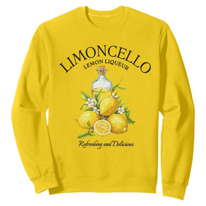 Vintage Limoncello Lemon Liqueur Sweatshirt Italian Summer Letter Fruit Printed Graphic TS10 Daisy Print Your Wear