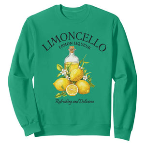Vintage Limoncello Lemon Liqueur Sweatshirt Italian Summer Letter Fruit Printed Graphic TS10 Irish Green Print Your Wear