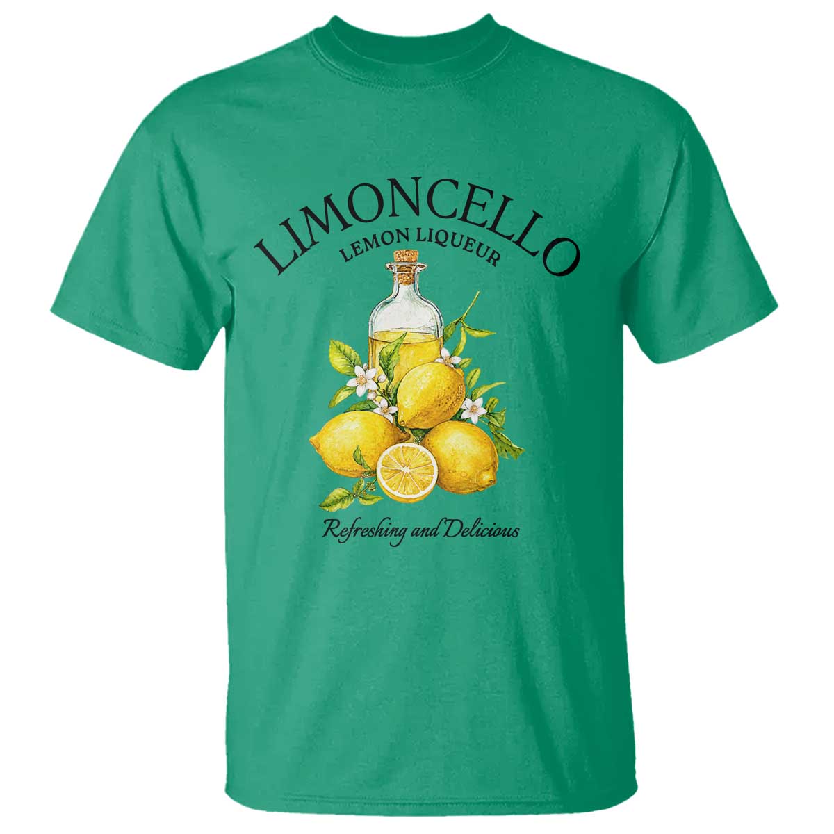 Vintage Limoncello Lemon Liqueur T Shirt Italian Summer Letter Fruit Printed Graphic TS10 Irish Green Print Your Wear