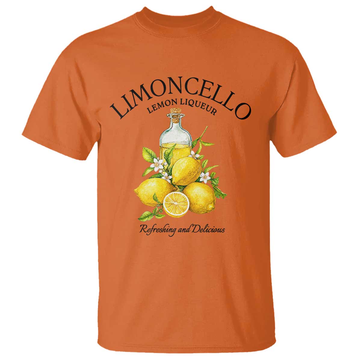 Vintage Limoncello Lemon Liqueur T Shirt Italian Summer Letter Fruit Printed Graphic TS10 Orange Print Your Wear