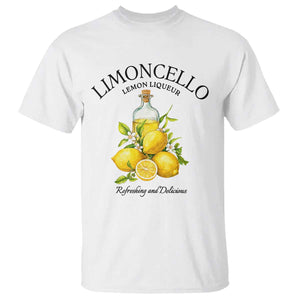 Vintage Limoncello Lemon Liqueur T Shirt Italian Summer Letter Fruit Printed Graphic TS10 White Print Your Wear