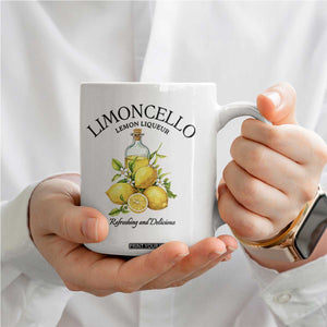 Vintage Limoncello Lemon Liqueur Coffee Mug Italian Summer Letter Fruit Printed Graphic TS10 Print Your Wear