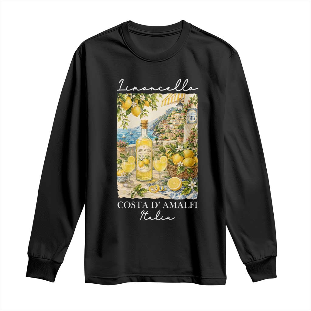 Limoncello Amalfi Coast Long Sleeve Shirt Lemon Lover Italian Summer Fruit TS10 Black Print Your Wear
