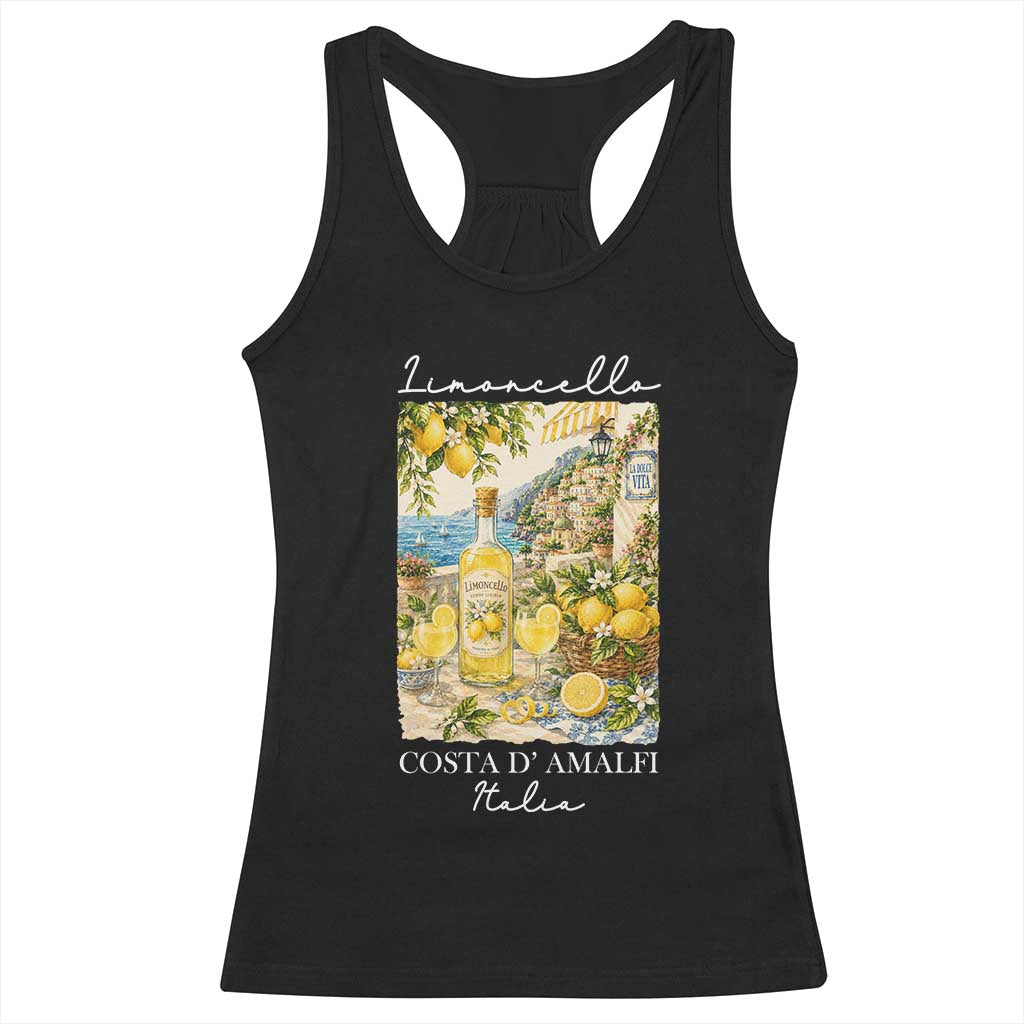 Limoncello Amalfi Coast Racerback Tank Top Lemon Lover Italian Summer Fruit TS10 Black Print Your Wear