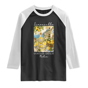 Limoncello Amalfi Coast Raglan Shirt Lemon Lover Italian Summer Fruit TS10 Black White Print Your Wear