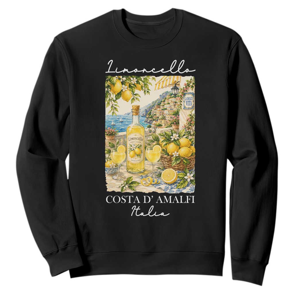 Limoncello Amalfi Coast Sweatshirt Lemon Lover Italian Summer Fruit TS10 Black Print Your Wear