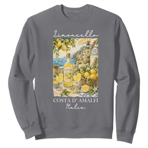 Limoncello Amalfi Coast Sweatshirt Lemon Lover Italian Summer Fruit TS10 Charcoal Print Your Wear