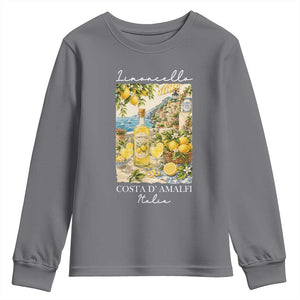 Limoncello Amalfi Coast Youth Sweatshirt Lemon Lover Italian Summer Fruit TS10 Charcoal Print Your Wear