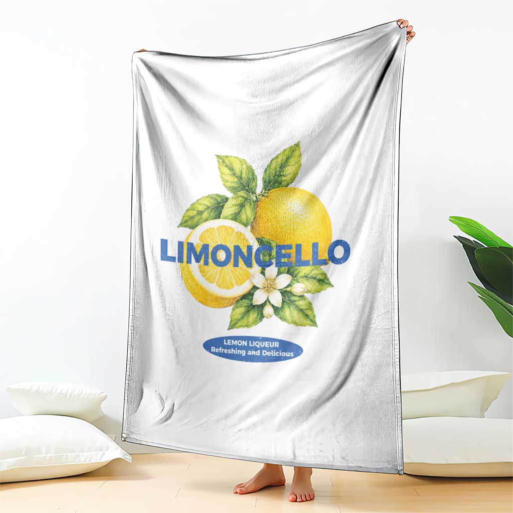 Vintage Limoncello Lemon Liqueur Throw Blanket Citrus Fruit Botanical Italian Summer Graphic TS10 Print Your Wear