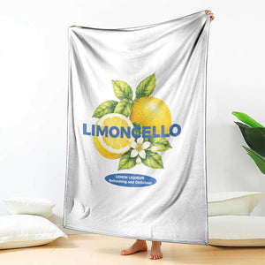 Vintage Limoncello Lemon Liqueur Throw Blanket Citrus Fruit Botanical Italian Summer Graphic TS10 Print Your Wear