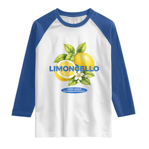 Vintage Limoncello Lemon Liqueur Raglan Shirt Citrus Fruit Botanical Italian Summer Graphic TS10 White Royal Print Your Wear