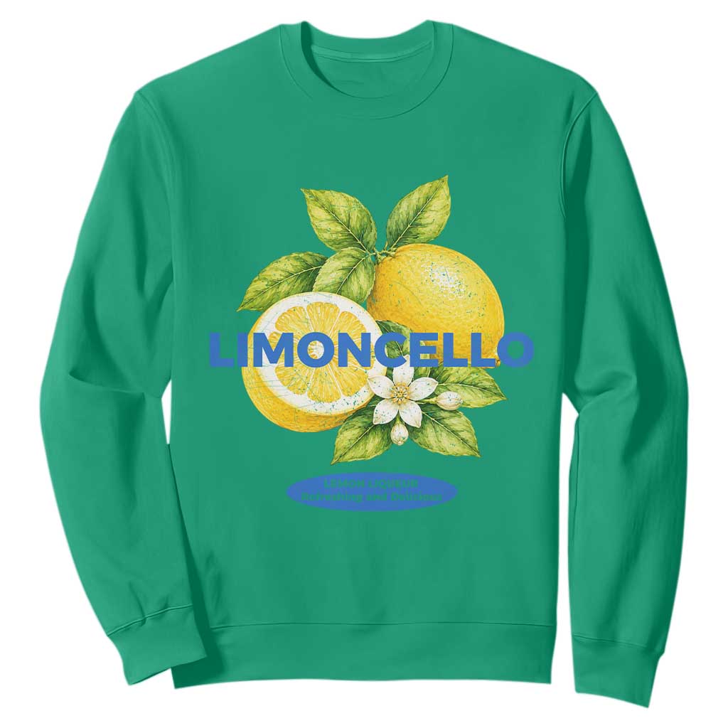 Vintage Limoncello Lemon Liqueur Sweatshirt Citrus Fruit Botanical Italian Summer Graphic TS10 Irish Green Print Your Wear