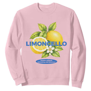 Vintage Limoncello Lemon Liqueur Sweatshirt Citrus Fruit Botanical Italian Summer Graphic TS10 Light Pink Print Your Wear
