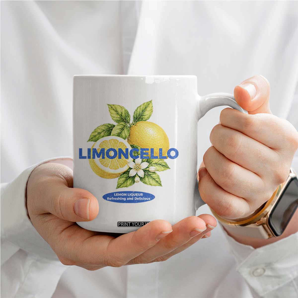 Vintage Limoncello Lemon Liqueur Coffee Mug Citrus Fruit Botanical Italian Summer Graphic TS10 Print Your Wear