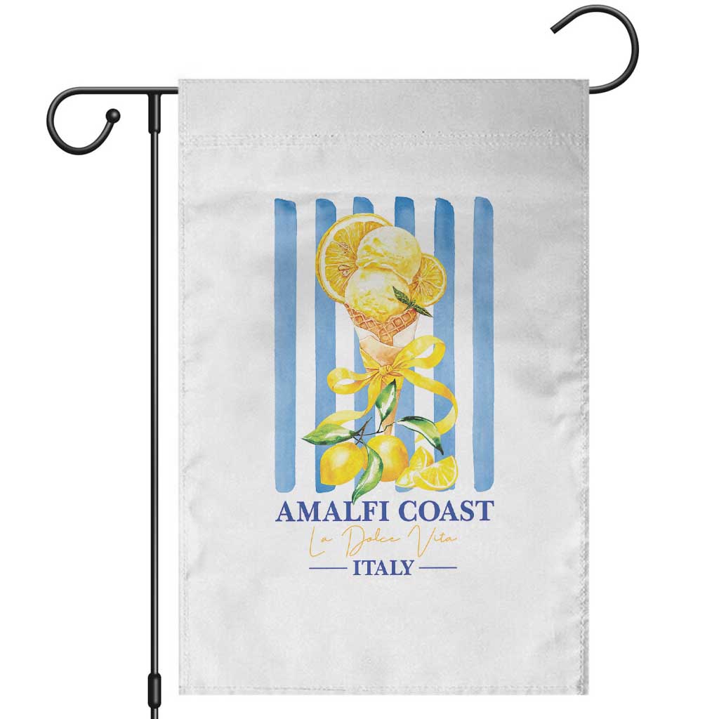 Amalfi Coast Italy Lemon Gelato Garden Flag La Dolce Vita Citrus Summer Travel Vintage Coastal TS10 White Print Your Wear
