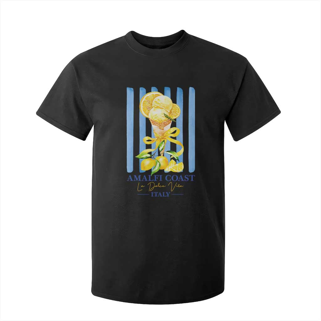Amalfi Coast Italy Lemon Gelato T Shirt For Kid La Dolce Vita Citrus Summer Travel Vintage Coastal TS10 Black Print Your Wear