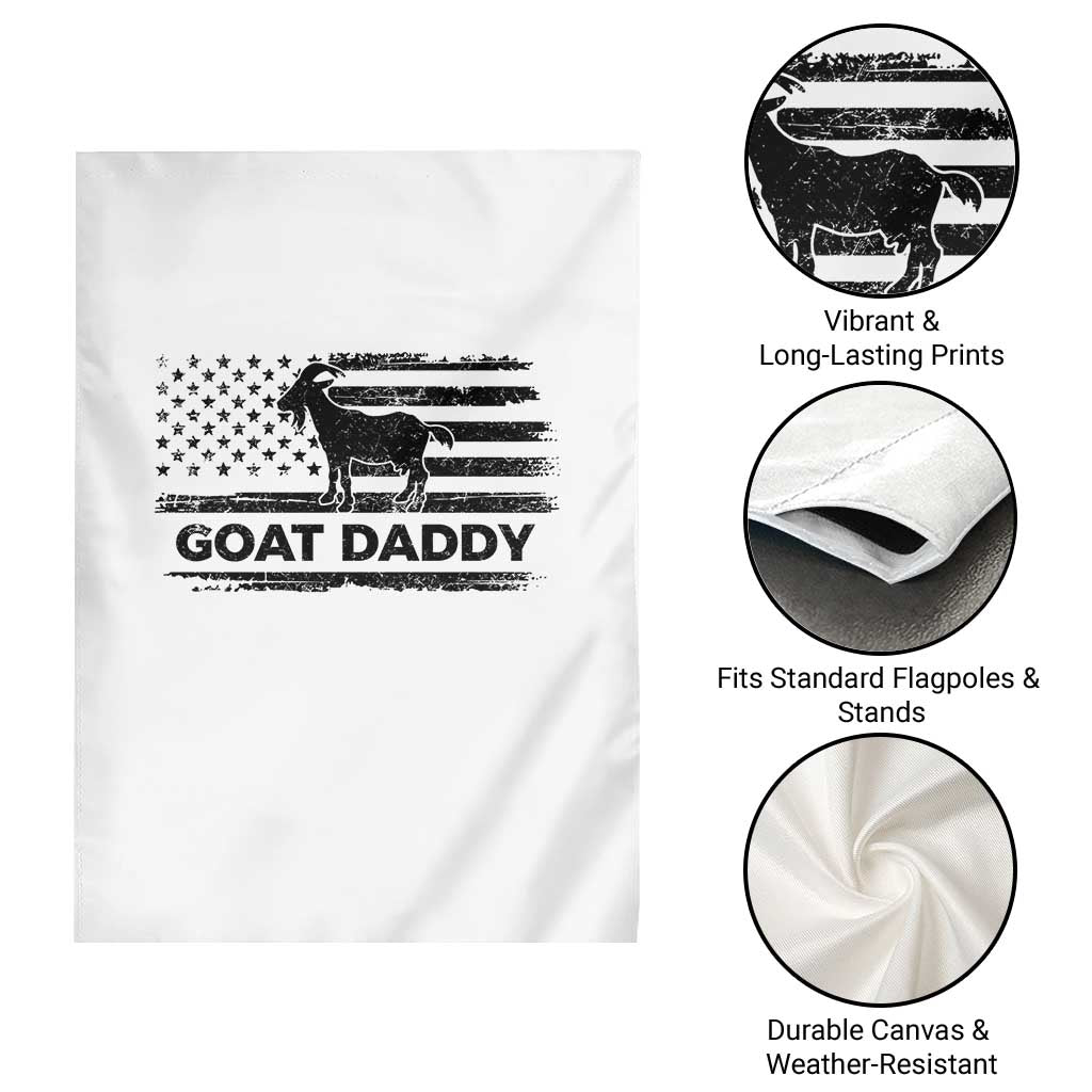 Goat Daddy Garden Flag Funny Fathers Day Presents For Goat Dad US Flag TS10 Print Your Wear