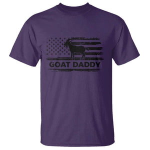 Goat Daddy T Shirt Funny Fathers Day Presents For Goat Dad US Flag TS10 Purple Print Your Wear