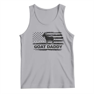 Goat Daddy Tank Top Funny Fathers Day Presents For Goat Dad US Flag TS10 Athletic Heather Print Your Wear