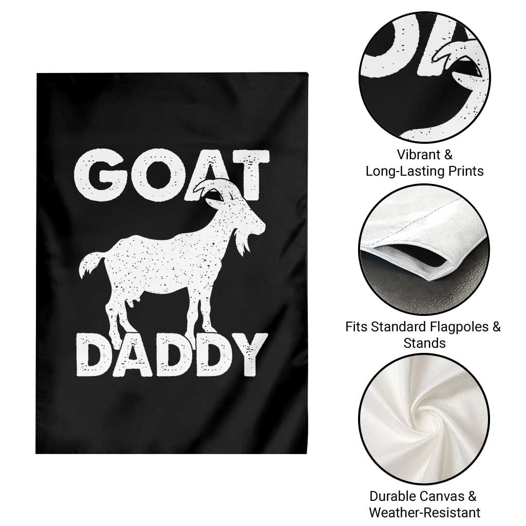 Goat Daddy Garden Flag Funny Fathers Day Presents For Goat Dad TS10 Print Your Wear