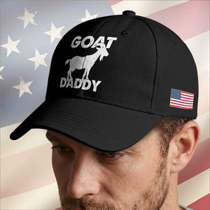 Goat Daddy Baseball Cap Funny Fathers Day Presents For Goat Dad TS10 Print Your Wear