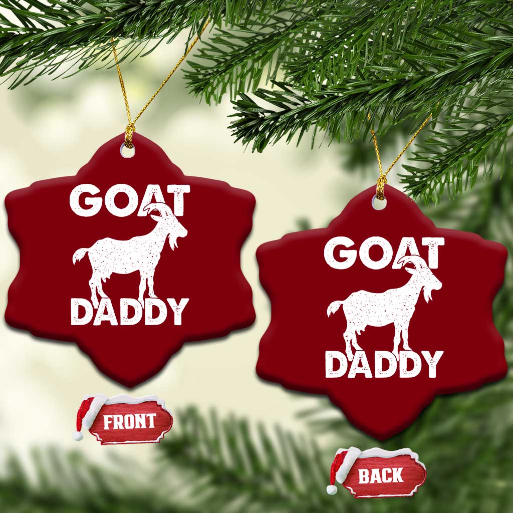 Goat Daddy Ceramic Ornament Funny Fathers Day Presents For Goat Dad TS10 Print Your Wear