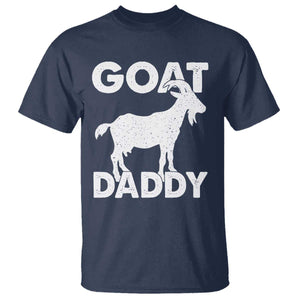 Goat Daddy T Shirt Funny Fathers Day Presents For Goat Dad TS10 Navy Print Your Wear