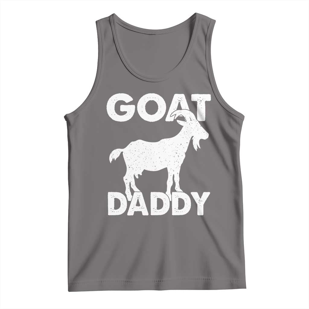 Goat Daddy Tank Top Funny Fathers Day Presents For Goat Dad TS10 Deep Heather Print Your Wear