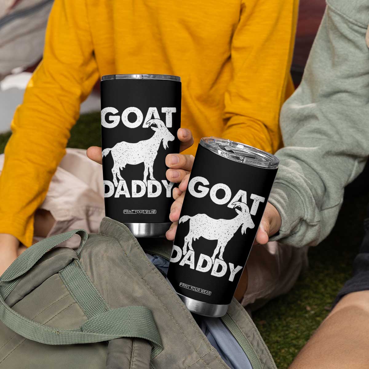 Goat Daddy Tumbler Cup Funny Fathers Day Presents For Goat Dad TS10 Print Your Wear